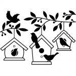 Darice - Embossing Essentials - Embossing Folder 4.25"X5.75" - Birdhouses In Tree