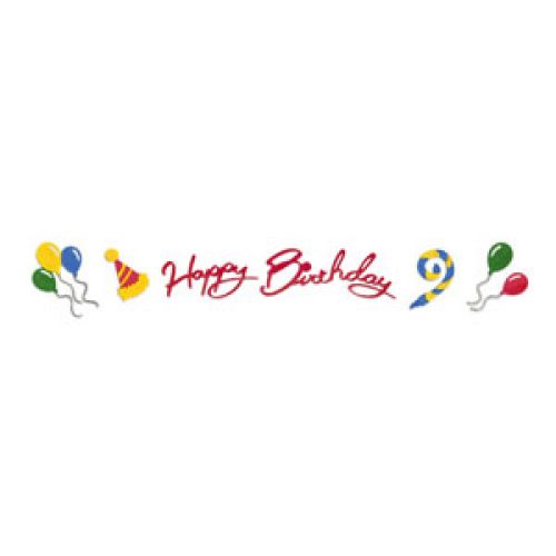 Sizzix Sizzlits Decorative Strip Die - Phrase, Happy Birthday & Favors
