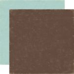 Echo Park Paper Company - Paper and Glue - 12x12" Paper - Brown / Lt. Blue